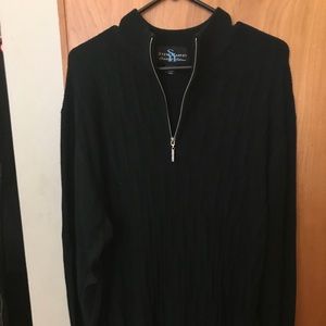 Steve Harvey black pullover with a zipper